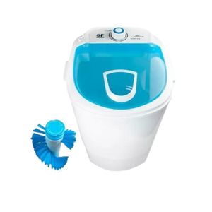 Mini Lavadora portátil, pequeñas prendas, escobillas extraíbles, blanco