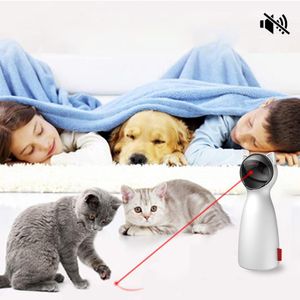 Juguete láser automático interactivo para gatos, 5 rangos de círculos, blanco