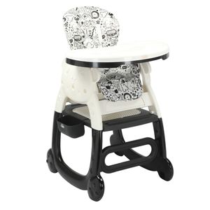 Silla de comer Baby Cam panda 2 en 1, capacidad máxima 18 kg, blanco