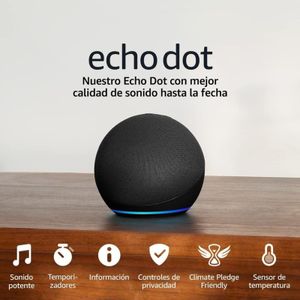 Combo: Parlante inteligente Amazon Echo Dot 5ta generación control Alexa, negro + Convertidor a smart TV Amazon Fire TV Stick HD