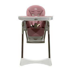 Silla de comer  Baby Cam silvestre, respaldar reclinable, ruedas, rosado