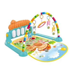 Gimnasio de bebé, con piano, para patear 3 en 1, naranja