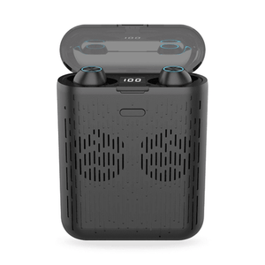 Audífonos bluetooth True Wireless con parlante Telefunken BTH 900 duración máx. 14 horas con estuche de carga, control táctil, negro