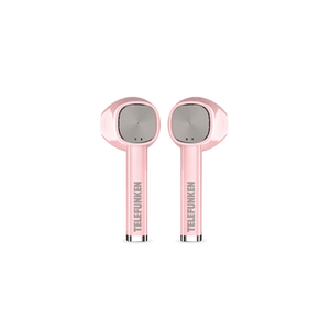 Audífonos bluetooth True Wireless Telefunken BTH-400 duración máx. 14 horas con estuche de carga, control música y llamadas, rosado