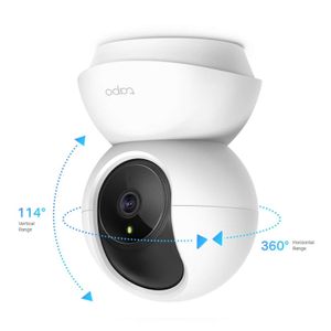 Cámara de seguridad Tapo C200 interior, rotativo, 1080P, Wi-Fi, infrarrojo, blanco + Cámara de seguridad Tapo C200