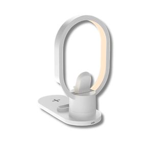 Cargador inalámbrico 4 en 1, carga rápida, 15W, blanco
