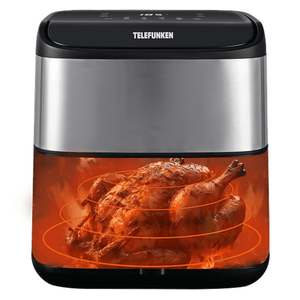 Freidora de aire EasyFryer 9000 Telefunken, capacidad 9 litros, 1800W, timer, panel digital, 8 programas, gris