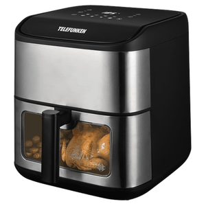 Freidora de aire EasyFryer 9000 Telefunken, capacidad 9 litros, 1800W, timer, panel digital, 8 programas, gris