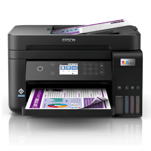 Impresora multifuncional Epson Ecotank L6270 Wi-Fi, Dúplex, ADF Red, inyección de tinta, con tanques recargables, negro