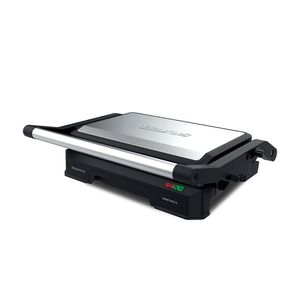 Mini Grill Taurus, Crispy & Co II, 1000W, antiadherente, apertura 180°, plateado