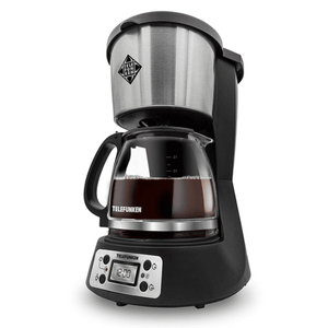 Cafetera programable Venezia Telefunken, capacidad 1.5 litros, 1000W, panel digital, negro