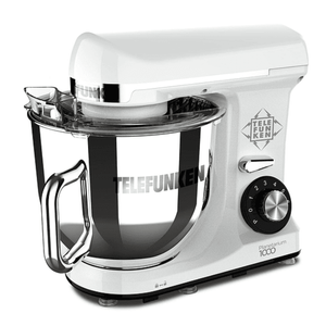 Batidora de mano y pedestal Planetarium-1000 Telefunken, capacidad 5.7L,  6 velocidades, 1100W, blanco