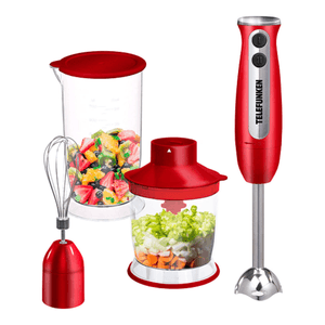 Mini batidora SmartMix-2500 Telefunken, capacidad 700 ml, 2 velocidades, 800W, 220V - 240V, rojo