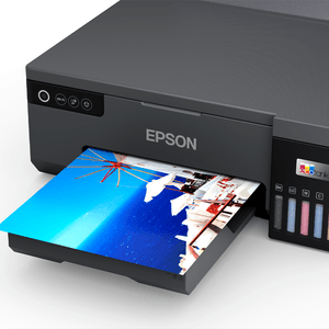 Impresora fotográfica Epson Ecotank L8050, USB / Wi-Fi, inalámbrica, tecnología de inyección, tintas incluidas, negro