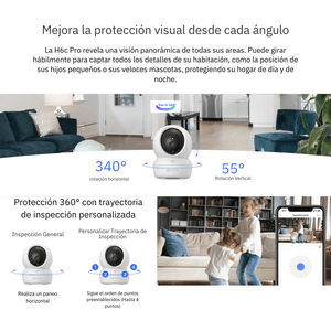 Cámara de seguridad Ezviz H6C PRO, 2K 3MP + Micro SD 64GB, blanco