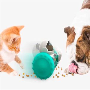 Juguete para Perros Robot Dispensador Balancín con Llantas Turquesa