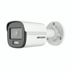 Cámara de seguridad Hikvision 2MP, visión nocturna, audio integrado, resistente al agua IP67, blanco