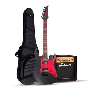 Guitarra eléctrica Gio GRG131DX, mástil maple + Marshall 10W, 2 canales, negro