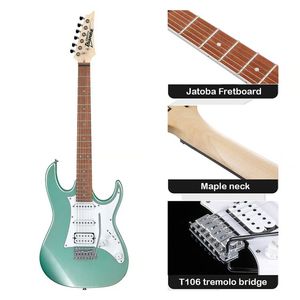 Guitarra eléctrica Gio GRX40, acabado gloss + Marshall 10W, verde