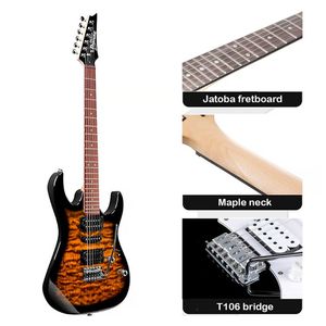 Guitarra eléctrica Gio GRX70QA Sunburst + Marshall 10W