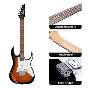 Guitarra eléctrica Gio GRG140 sunburst, hardware cromado + Marshall 10W