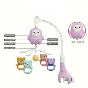 Móvil para cuna aves con luces y sonidos, rosado - 368-20