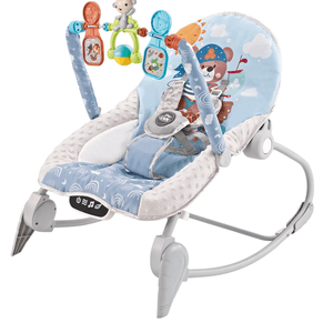 Silla mecedora Bouncer Baby Cam, táctil, mesa de comer, azul