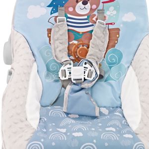 Silla mecedora Bouncer Baby Cam, táctil, mesa de comer, azul