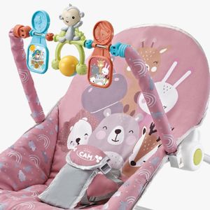 Silla mecedora Bouncer Baby Cam, táctil, peso máx. 20 kg, rosado