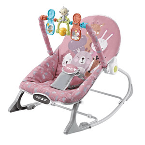 Silla mecedora Bouncer Baby Cam, táctil, peso máx. 20 kg, rosado