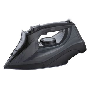 Plancha de vapor Super Crest, 2400W, base de cerámica, eliminar arrugas, eficiencia, negro