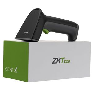 Lector pistola de códigos de barras 1D, ZKTeco ZKB101S, cable USB, escáner láser, rápido, negro