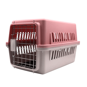 Kennel transportador L50, peso máx. soportado 13kg, para gatos y perros, rosa