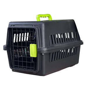 Kennel transportador L50, para gatos y perros, negro