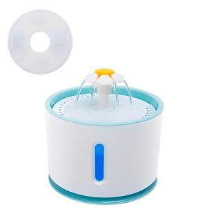Bebedero fuente de agua PET, 5V, para gatos y perros, celeste