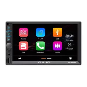 Autoradio Aiwa Mirrorlink Android Auto/Carplay pantalla HD 7" bluetooth/USB/SD/AUX AW-W880BT, negro