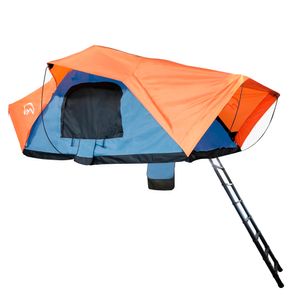 Carpa de techo ranco, black out, impermeable, 3-4 personas, montaje rápido, UV50+, escalera telescópica, naranja