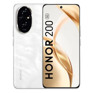 Celular Honor 200 5G 512GB, 12GB RAM, cámara principal 50MP + 50MP + 12MP, frontal 50MP, 6.7", blanco