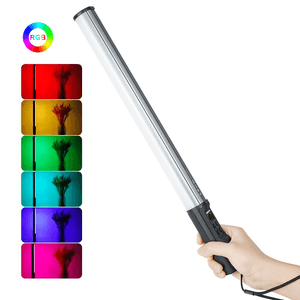 Barra de luz led recargable, RGB, para estudio, negro