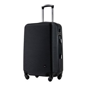 Maleta de bodega, Dukap Royal, ABS, ruedas 360°, cerradura de 3 dígitos, 23 kg, localizador, negro