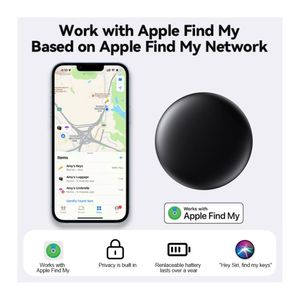 Localizador GPS iTag, bluetooth, compatible con iPhone, batería de larga duración, blanco