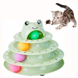 Torre juguete Anavapets, interactivo, diseño multifuncional y estimulante, para gatos, verde