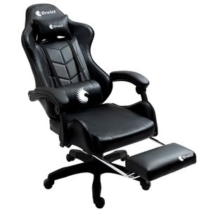 Silla gamer Ergonómica Dreizt Shine Series, máx 120 kg, inclinación 155°, negro