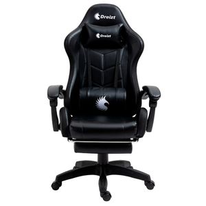 Silla gamer Ergonómica Dreizt Shine Series, máx 120 kg, inclinación 155°, negro