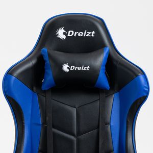 PREVENTA: Silla Gamer ergonómica Dreizt Shine Series, máx 120 kg, soporte lumbar, inclinación 155°, azul