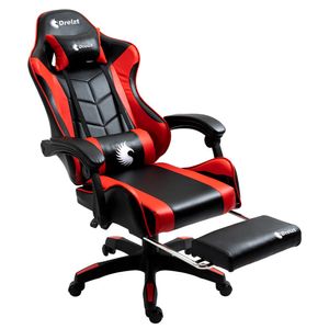 PREVENTA: Silla gamer ergonómica Dreizt Shine Series, máx 120 kg, material PVC, inclinación 155°, rojo