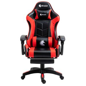 PREVENTA: Silla gamer ergonómica Dreizt Shine Series, máx 120 kg, material PVC, inclinación 155°, rojo