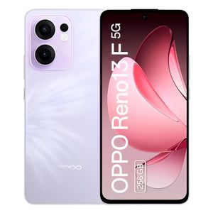 Celular OPPO Reno13 F 5G 256GB, 12GB ram, cámara principal 50MP, frontal 32MP, 6.67", morado