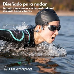 Audífonos bluetooth on ear Shokz OpenSwim Pro S710 máx. 9 horas, resistente al agua IP68, gris