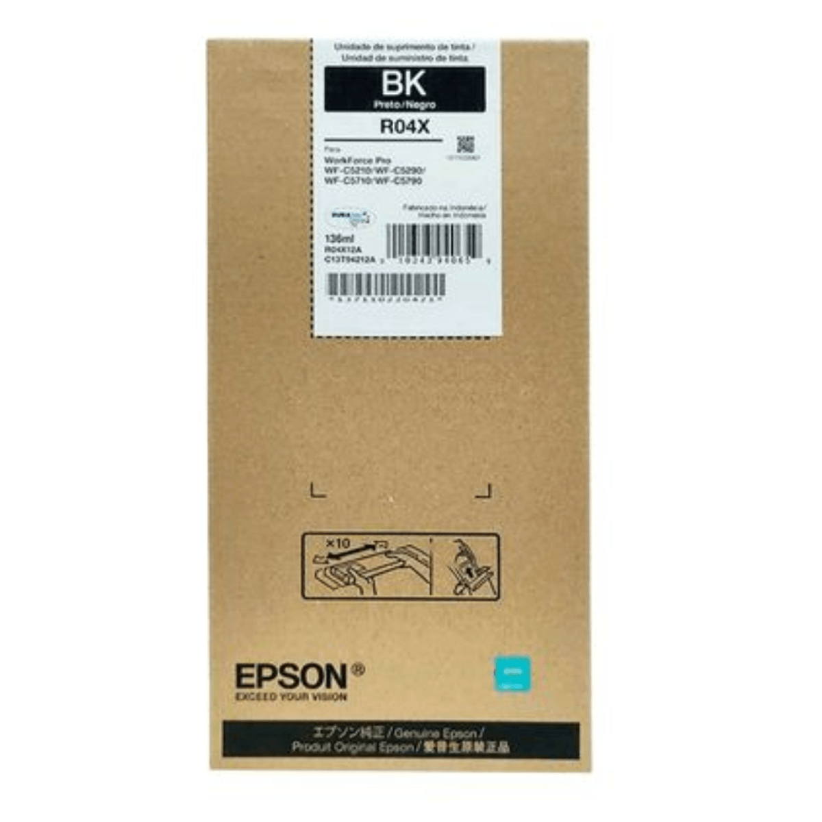 Bolsa de Tinta Epson T942120 R04X WF-C5210/C5290/C5710/C5790 136ml Negro